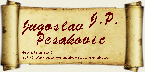 Jugoslav Pešaković vizit kartica